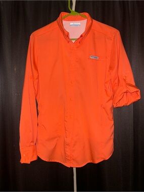 Columbia Orange women’s Performance snap Shirt w/ pockets
